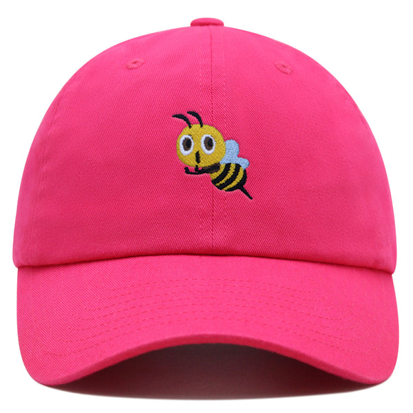 Flying Bee Premium Dad Hat Embroidered Cotton Baseball Cap Cute Bee