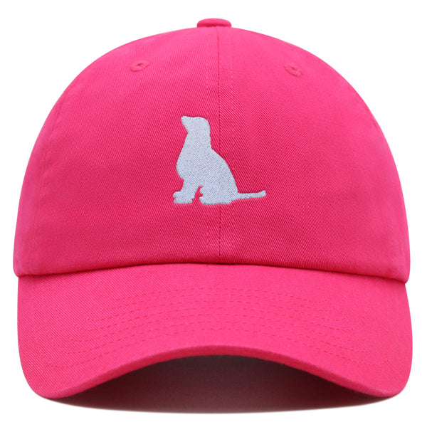 Golden Retriever Silhouette Premium Dad Hat Embroidered Cotton Baseball Cap Outline