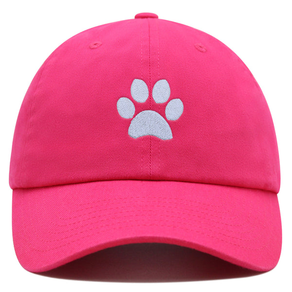 Dog Paw Premium Dad Hat Embroidered Cotton Baseball Cap Cute Puppy