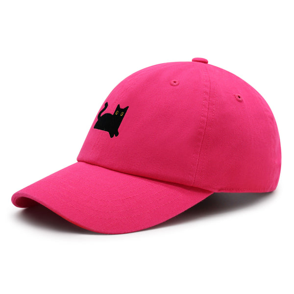 Black Cat Premium Dad Hat Embroidered Baseball Cap Cat Mom