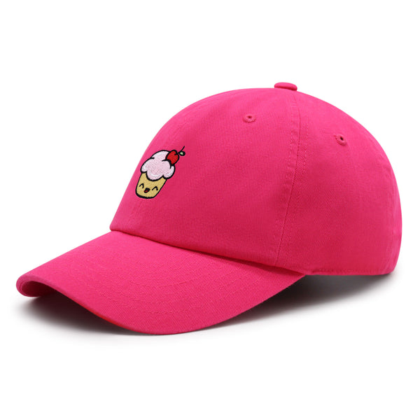 Happy Cupcake Premium Dad Hat Embroidered Baseball Cap Muffin Sweet