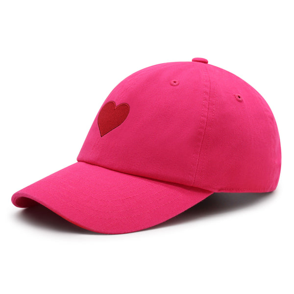 Heart Symbol Premium Dad Hat Embroidered Cotton Baseball Cap Simple Heart