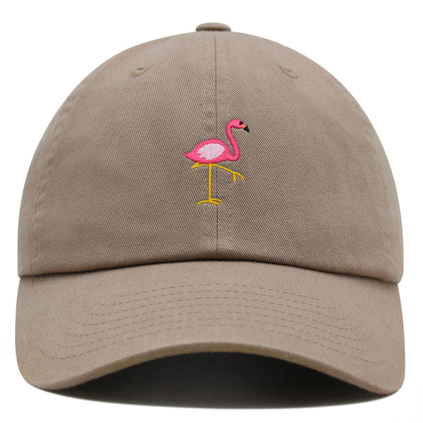 Flamingo Premium Dad Hat Embroidered Baseball Cap Bird Pink