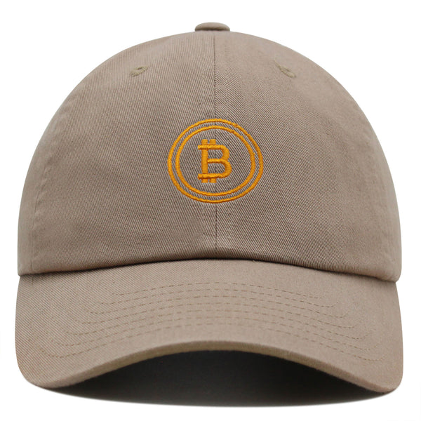 Bitcoin Premium Dad Hat Embroidered Baseball Cap Cryptocurrency