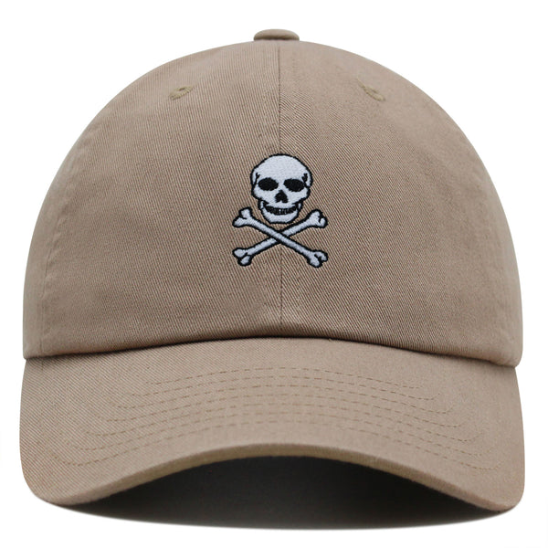 Pirate Skull Premium Dad Hat Embroidered Baseball Cap Scary Grunge