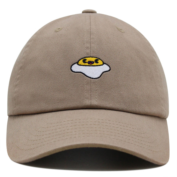 Smiling Egg Premium Dad Hat Embroidered Baseball Cap Sunny Side Up