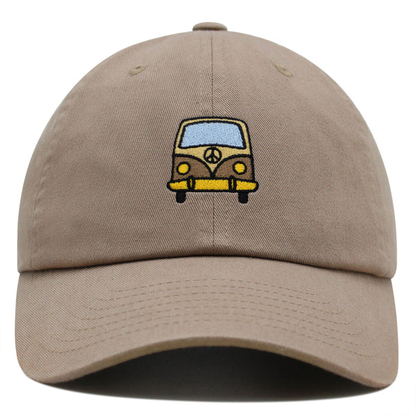 Hippie Van Premium Dad Hat Embroidered Baseball Cap RV VW