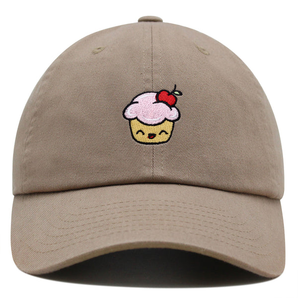 Happy Cupcake Premium Dad Hat Embroidered Baseball Cap Muffin Sweet