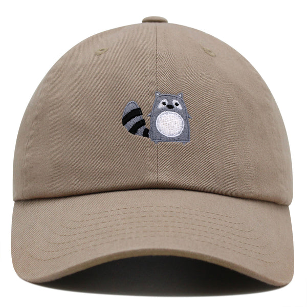 Racoon Premium Dad Hat Embroidered Baseball Cap Cute Zoo