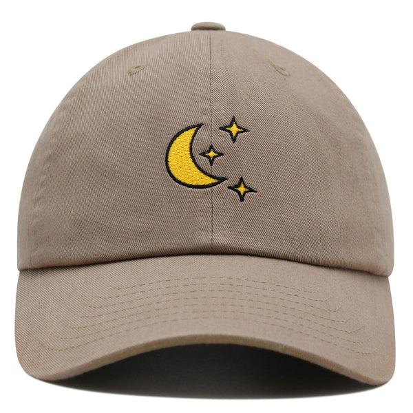 Moon Premium Dad Hat Embroidered Baseball Cap Space Sky Night