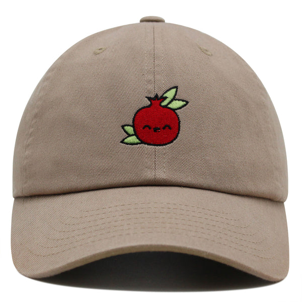 Pomegranate Premium Dad Hat Embroidered Baseball Cap Vegan Fruit Garnet