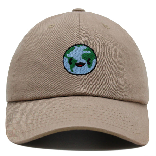 Happy Earth Premium Dad Hat Embroidered Baseball Cap Earth Environment