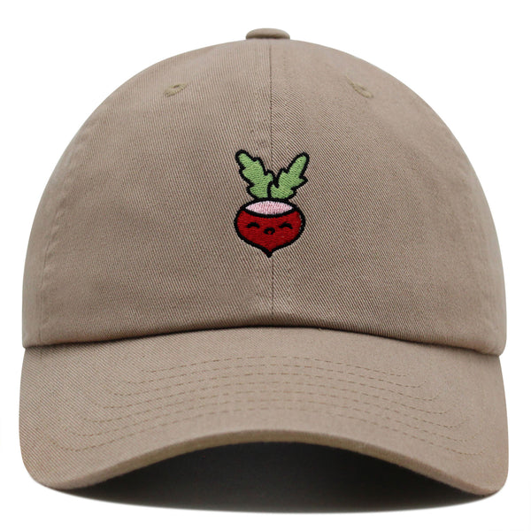 Radish Premium Dad Hat Embroidered Baseball Cap Vegan Vegetable Farmer