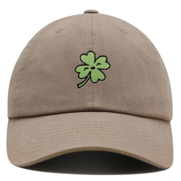 Clover Premium Dad Hat Embroidered Baseball Cap Lucky Flower