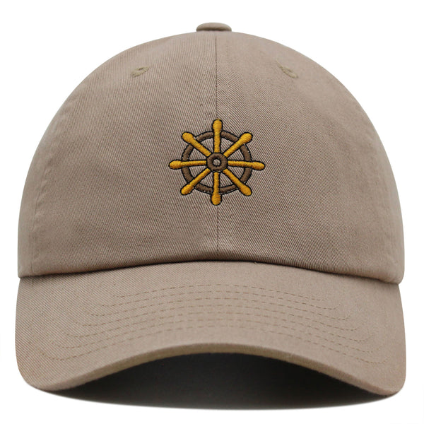 Boat Wheel Premium Dad Hat Embroidered Baseball Cap Ocean Ship Yatch