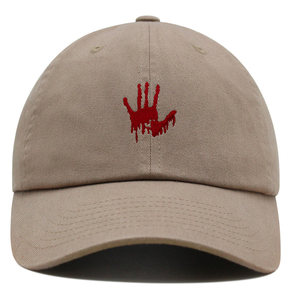 Bloody Hand Premium Dad Hat Embroidered Baseball Cap Horror