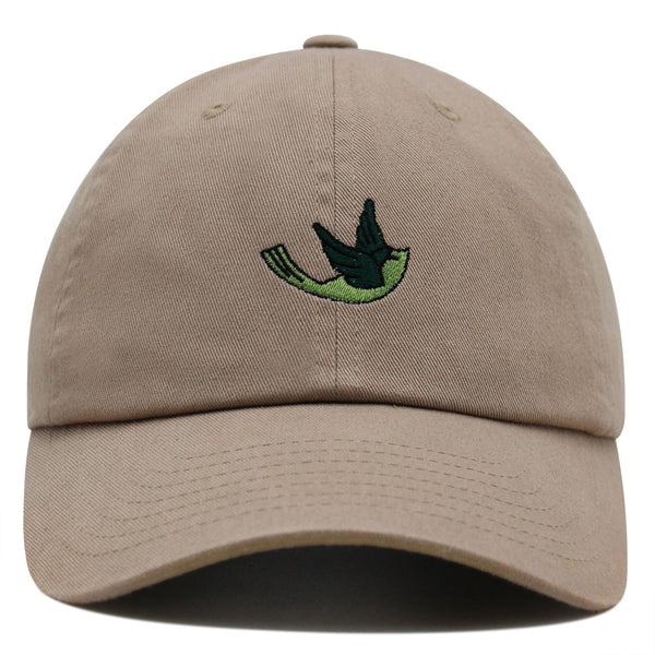 Green Bird Premium Dad Hat Embroidered Baseball Cap Nature Animal