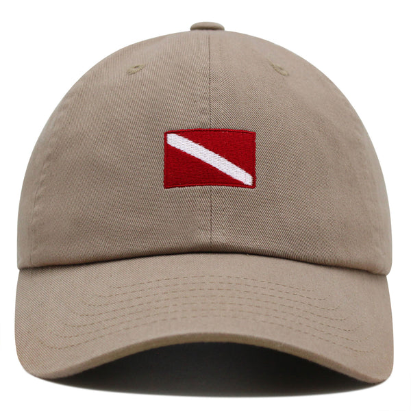 Diving Flag Premium Dad Hat Embroidered Baseball Cap Flag Symbol