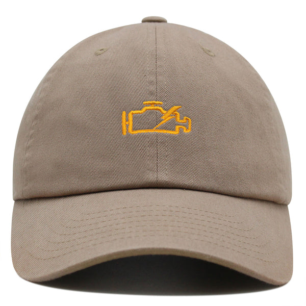 Check Engine Light Premium Dad Hat Embroidered Baseball Cap Car Racer