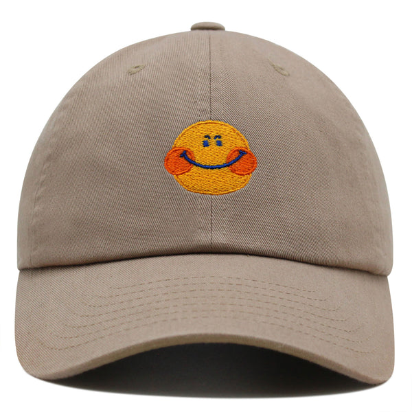 Smile Premium Dad Hat Embroidered Baseball Cap Emoji Smiling Face