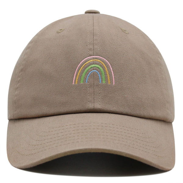 Rainbow Premium Dad Hat Embroidered Baseball Cap Pastel Cute