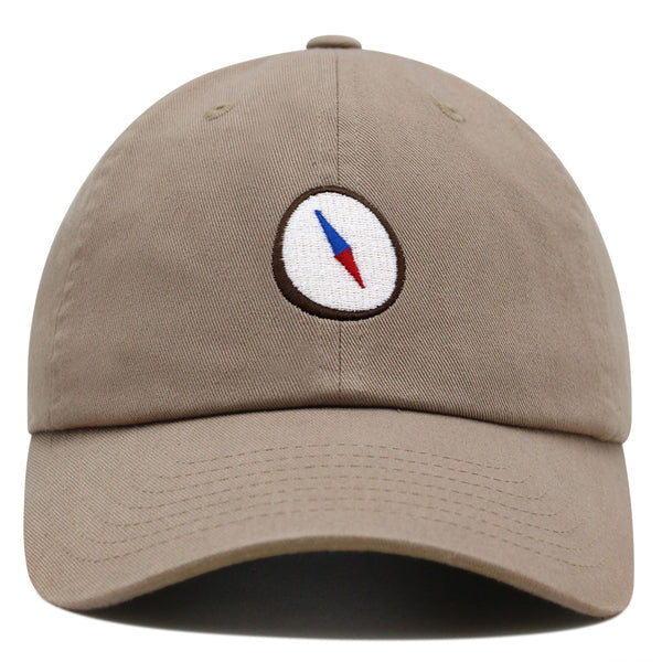 Compass Premium Dad Hat Embroidered Baseball Cap Explorer Adventure