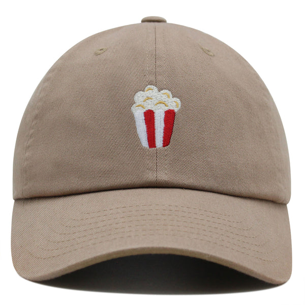 Popcorn Premium Dad Hat Embroidered Baseball Cap Theater Foodie