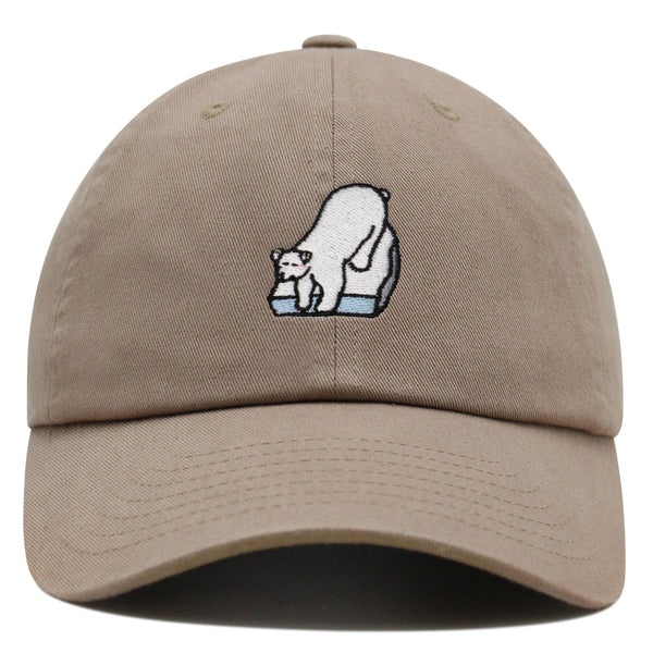 Polar Bear Premium Dad Hat Embroidered Baseball Cap Coke Soda