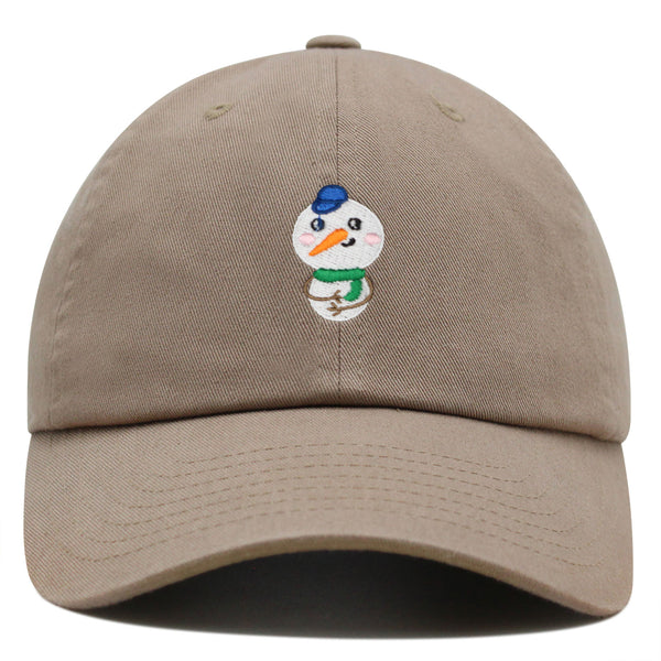 Snowman Premium Dad Hat Embroidered Baseball Cap Cute Winter