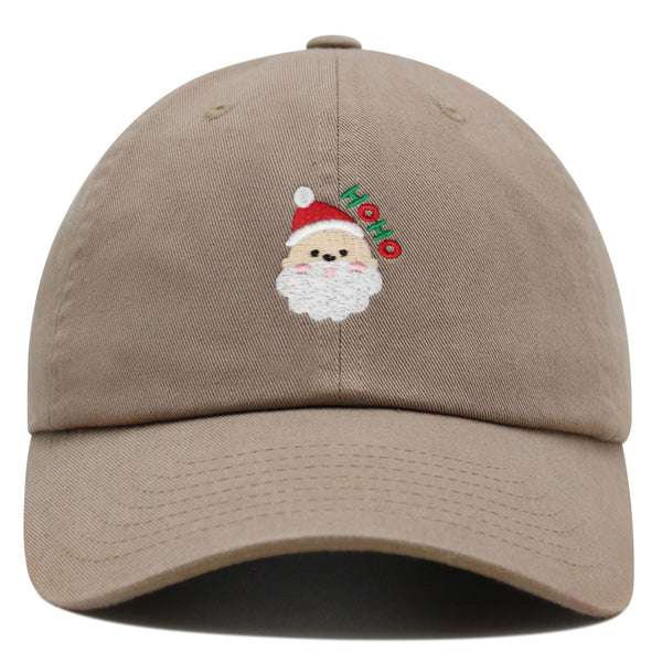 Santa Claus Face Premium Dad Hat Embroidered Baseball Cap Christmas Gift