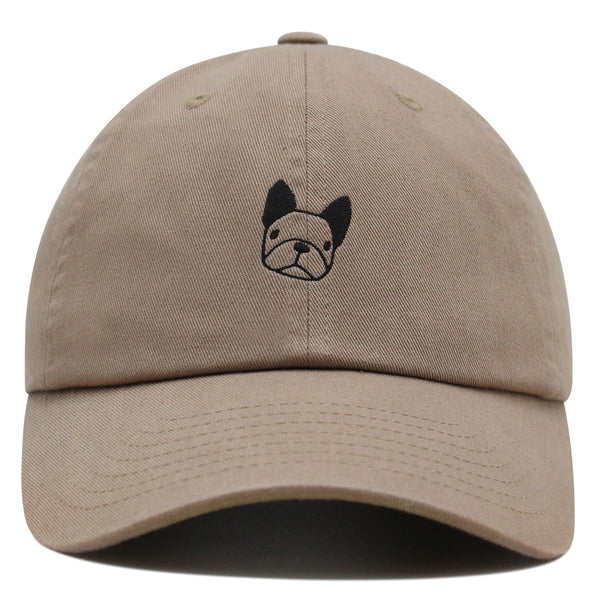 Dog Face Premium Dad Hat Embroidered Baseball Cap Puppy French Bulldog