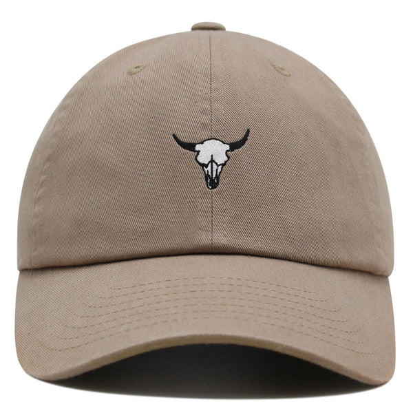 Bull Skull  Premium Dad Hat Embroidered Baseball Cap Cowboy