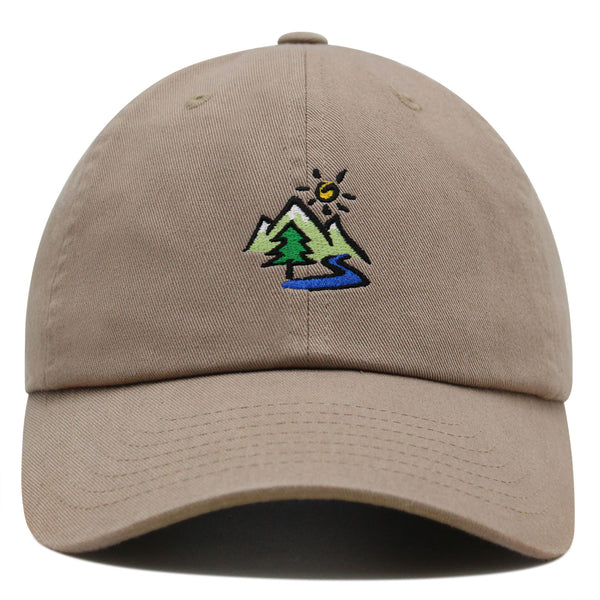 Mountain Premium Dad Hat Embroidered Baseball Cap Image