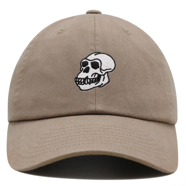 Gorilla Skull Premium Dad Hat Embroidered Baseball Cap Skelton