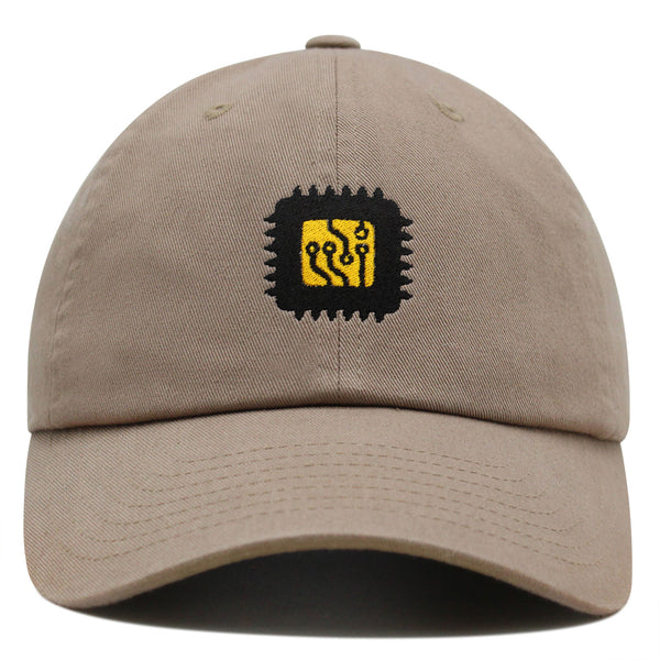 Computer Chip Premium Dad Hat Embroidered Baseball Cap CPU