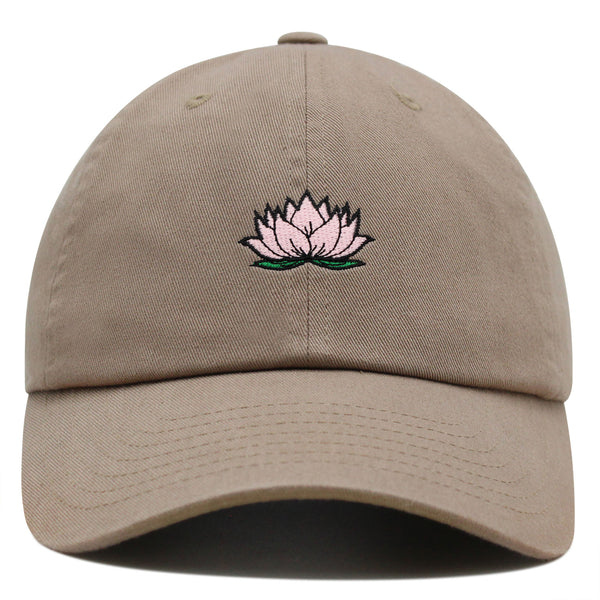 Lotus Flower Premium Dad Hat Embroidered Baseball Cap Pond