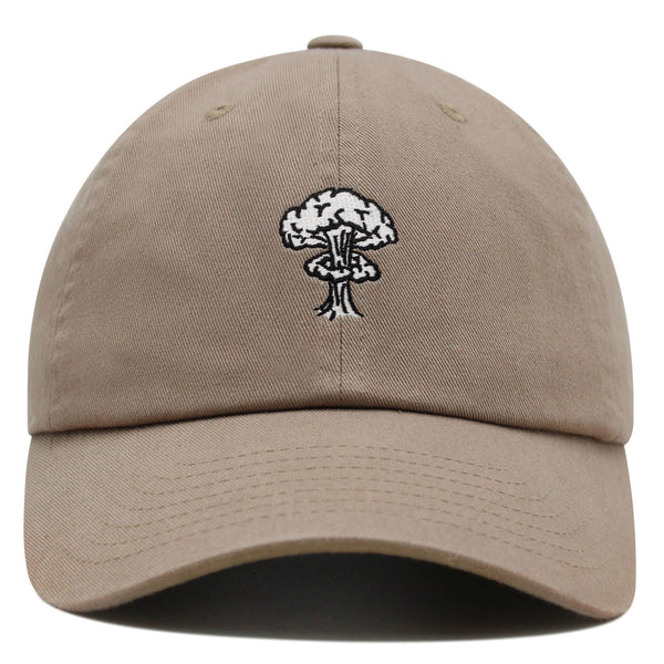 Mushroom Cloud  Explosion Premium Dad Hat Embroidered Baseball Cap Nuclear