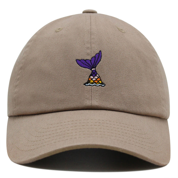 Mermaid Tail Premium Dad Hat Embroidered Baseball Cap Cute