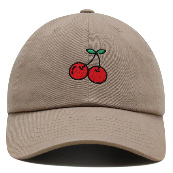 Cherries Premium Dad Hat Embroidered Baseball Cap Fruit