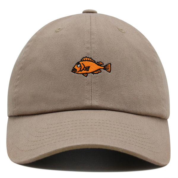 Fishing Premium Dad Hat Embroidered Baseball Cap Rock Fish