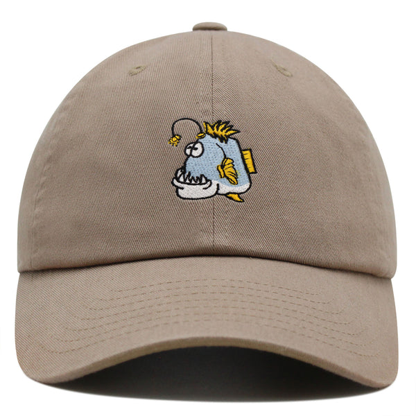 Angler Fish Premium Dad Hat Embroidered Baseball Cap Funny