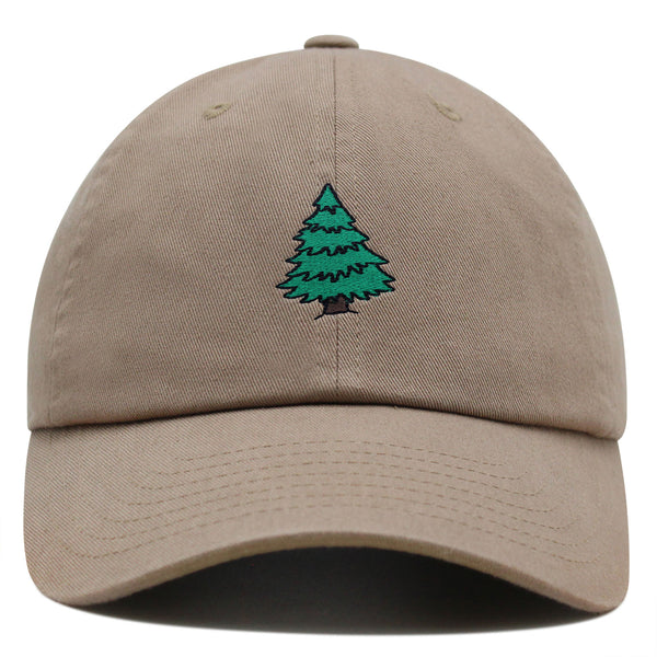 Pine Tree Premium Dad Hat Embroidered Baseball Cap Forest Camping