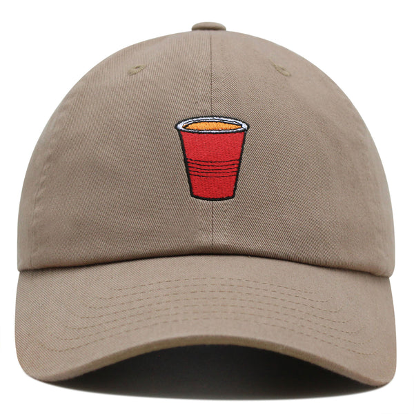 Red Beer Cup Premium Dad Hat Embroidered Baseball Cap Ping Pong Cup