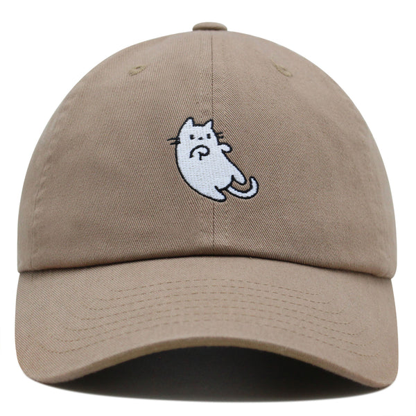 Cat Premium Dad Hat Embroidered Baseball Cap Laying Down