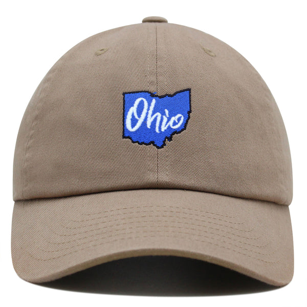 Ohio State Premium Dad Hat Embroidered Cotton Baseball Cap Map