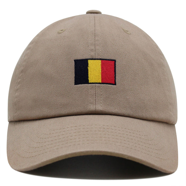 Belgium Flag Premium Dad Hat Embroidered Cotton Baseball Cap Soccer