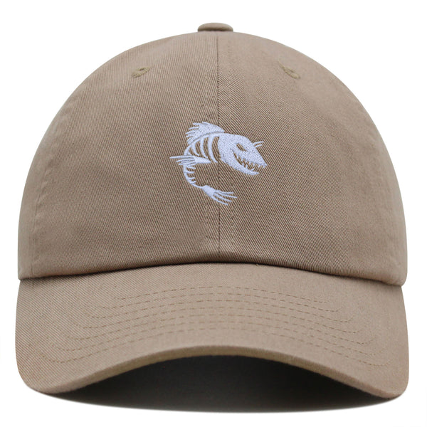 Fish Bone Premium Dad Hat Embroidered Cotton Baseball Cap Tattoo