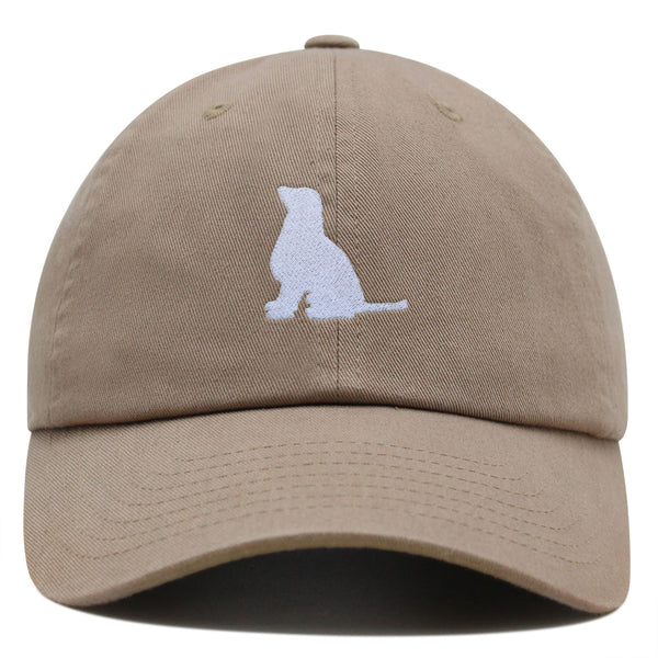 Golden Retriever Silhouette Premium Dad Hat Embroidered Cotton Baseball Cap Outline