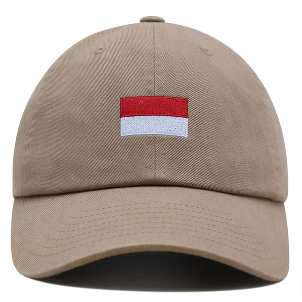Indonesia Flag Premium Dad Hat Embroidered Cotton Baseball Cap Country Flag Series