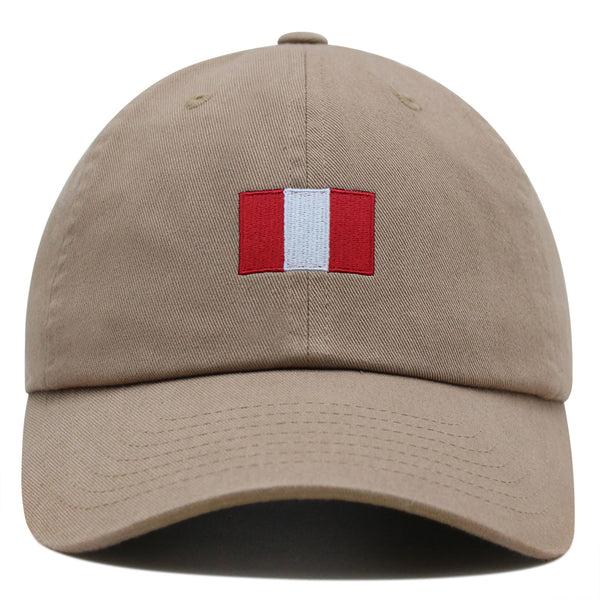 Peru Flag Premium Dad Hat Embroidered Cotton Baseball Cap Country Flag Series